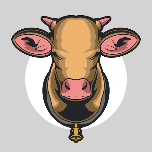 Vector cow head