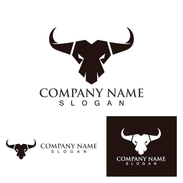 Cow Horn  Logo Template vector icon