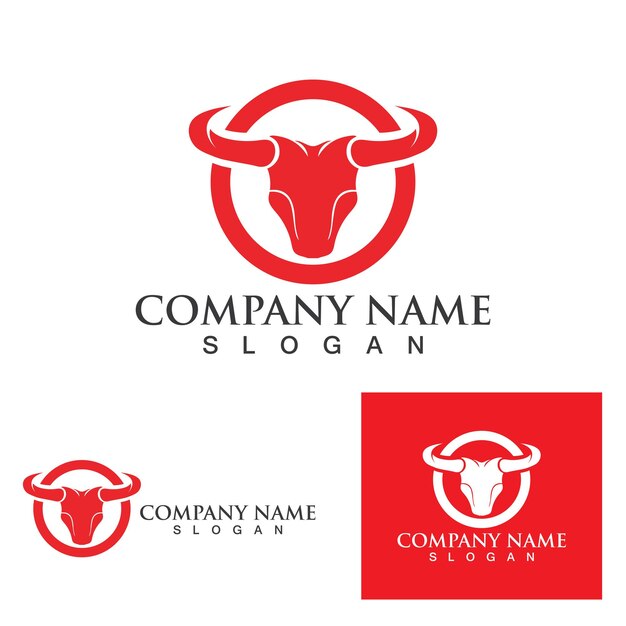 Cow Horn  Logo Template vector icon