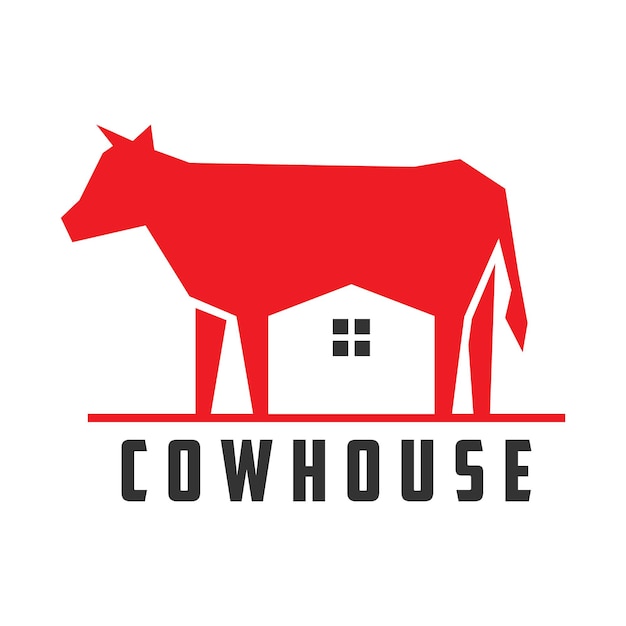 Vector cow house icon
