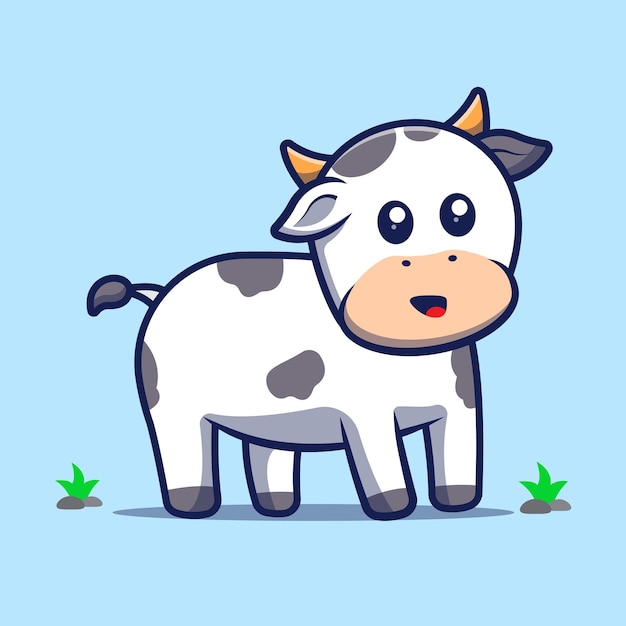 Cow illustration. cute cow vector illustration