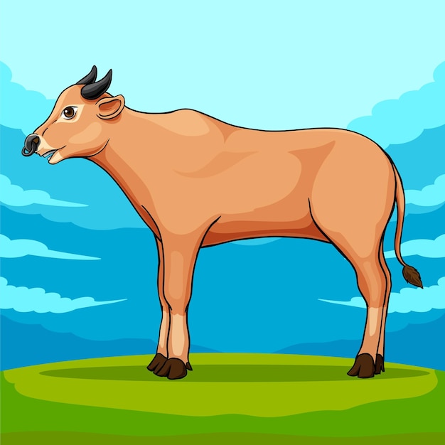 cow illustration for eid al adha