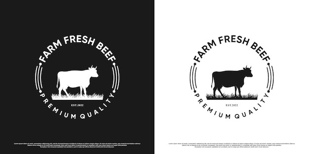 Cow logo design with unique concept Premium Vector part 2