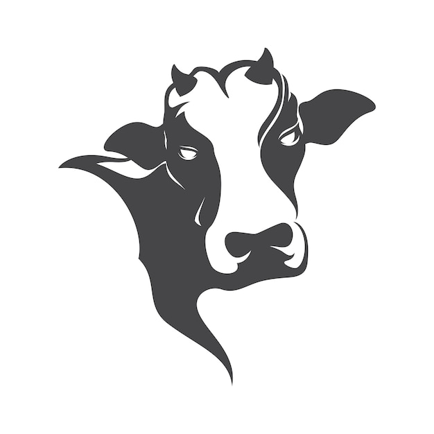 Cow Logo Template vector icon illustration design