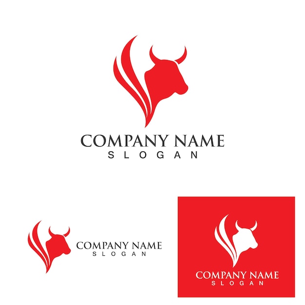 Cow Logo Template vector icon illustration design