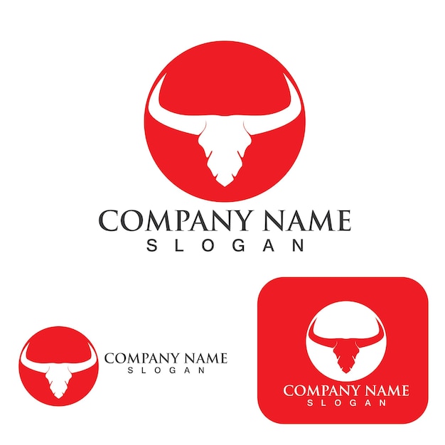 Cow Logo Template vector icon illustration design