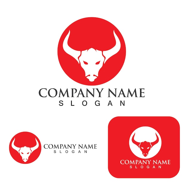 Cow Logo Template vector icon illustration design