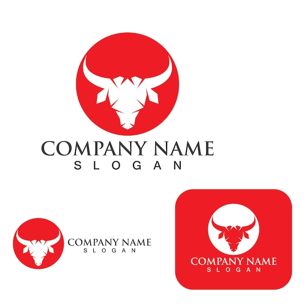 Cow Logo Template vector icon illustration design