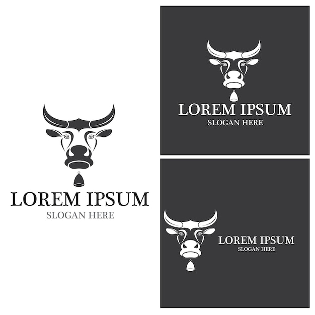 Cow Logo Template vector icon