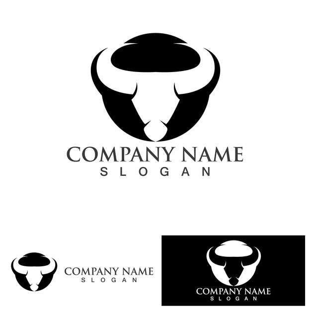 Cow logo template vector icon