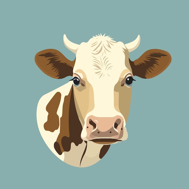 Vector cow mammal animal head