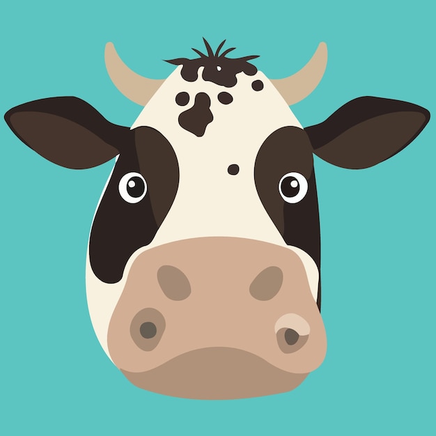 Vector cow mammal animal head