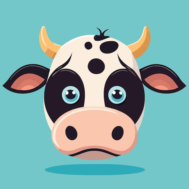 Vector cow mammal animal head