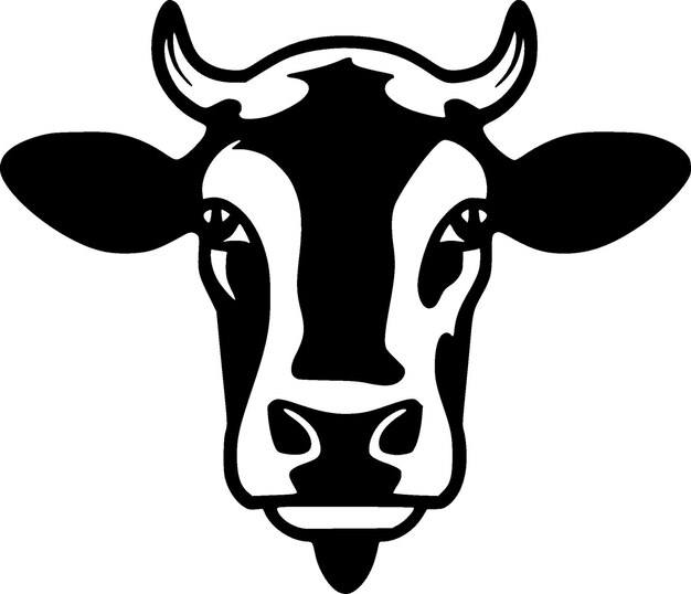 Cow Minimalist and Simple Silhouette Vector illustration