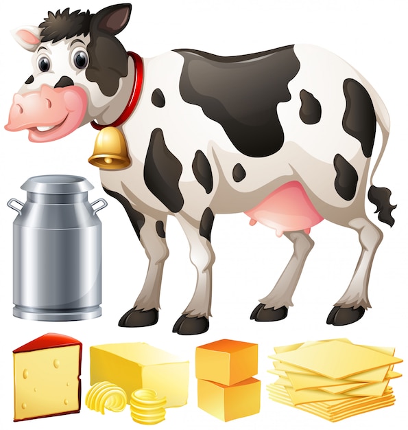 Vector cow and other dairy produtcs