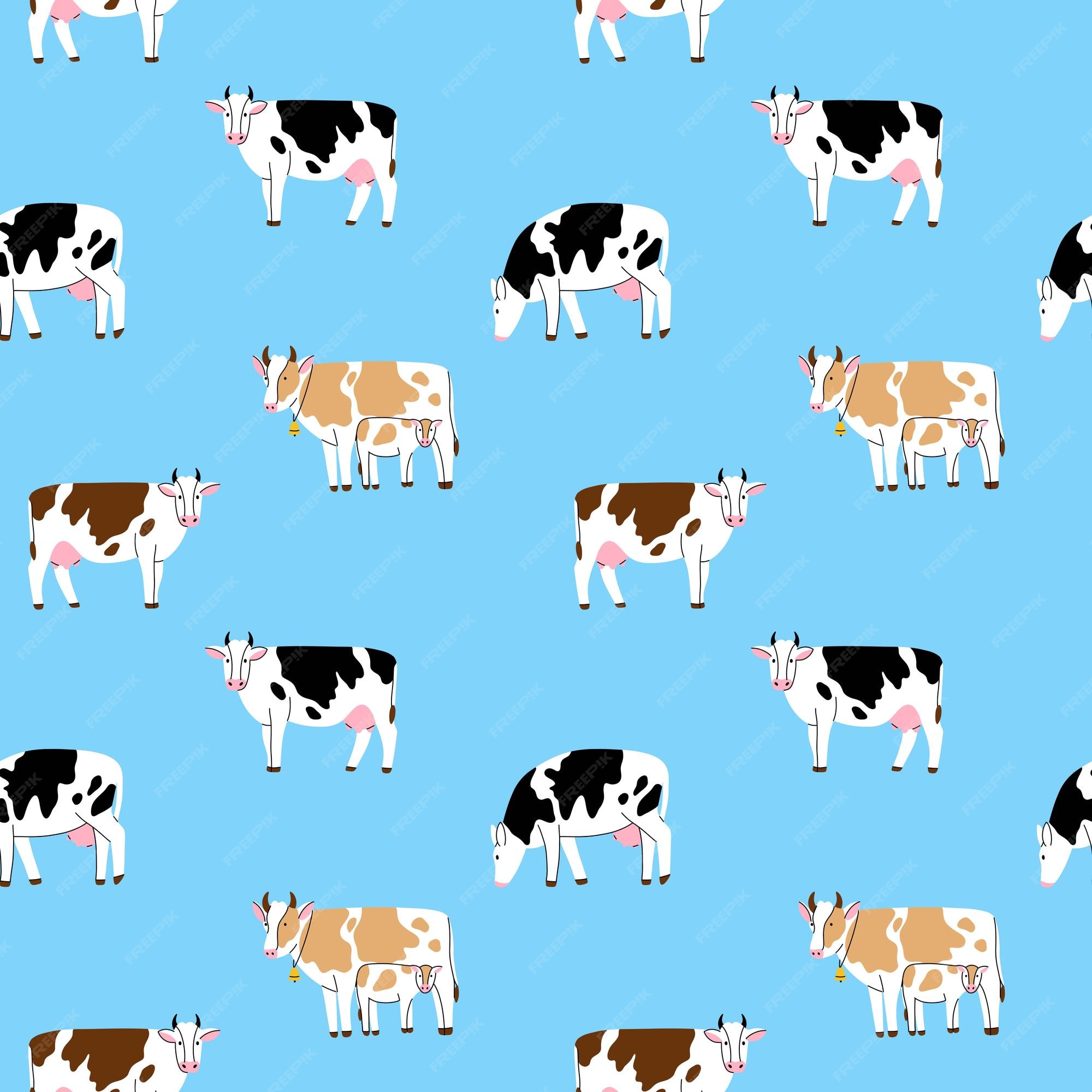 Cute Cow Fabric, Wallpaper and Home Decor