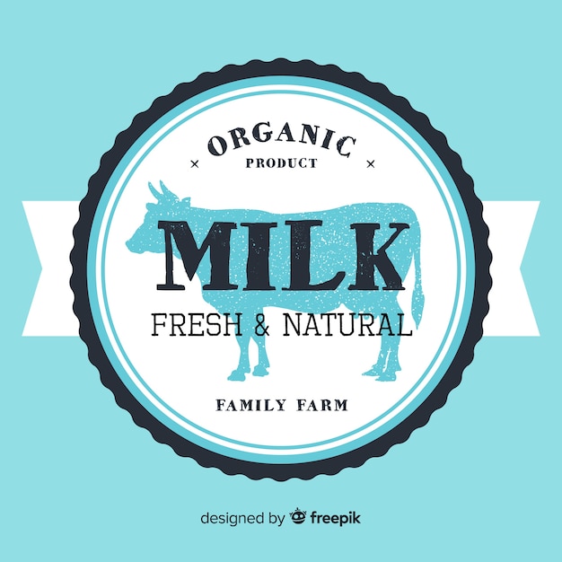 Cow silhouette milk logo