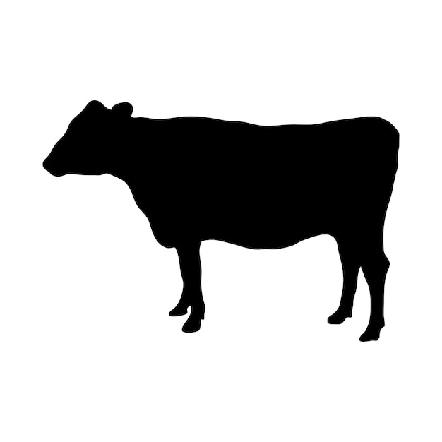 Silhouette di mucca o file vettoriale