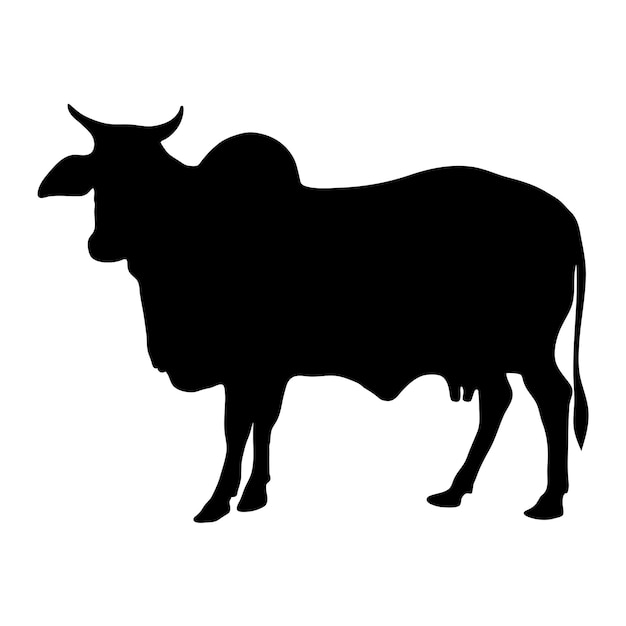 Vector cow silhouette or vector file