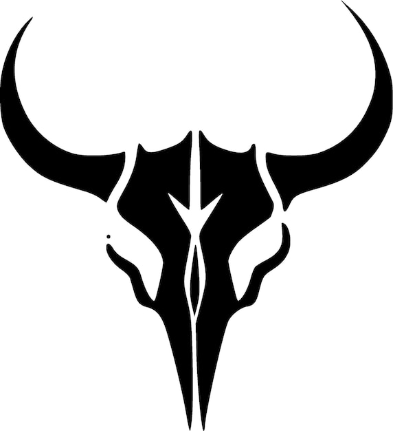 Cow Skull Minimalist and Simple Silhouette Vector illustration