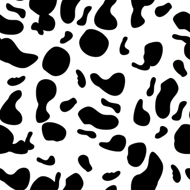 Vector cow spots seamless pattern endless texture wallpaperprinting on fabric