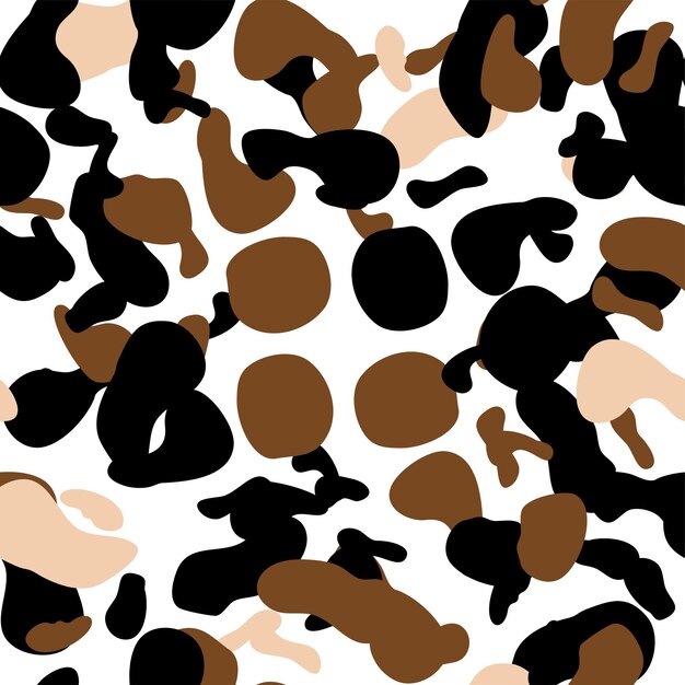 Vector cow spots seamless pattern endless texture wallpaperprinting on fabric