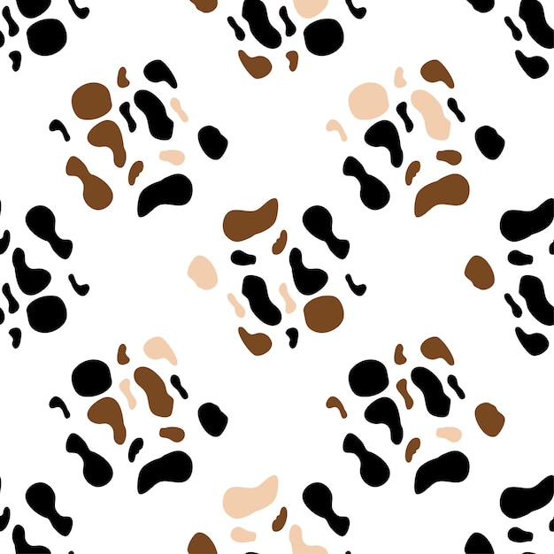 Vector cow spots seamless pattern endless texture wallpaperprinting on fabric