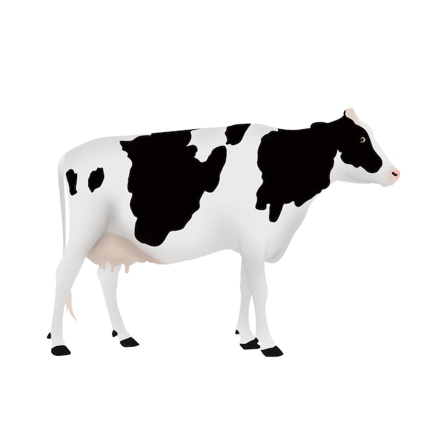 cow standing illustration vector