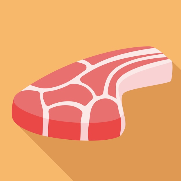 Cow steak icon Flat illustration of cow steak vector icon for web design