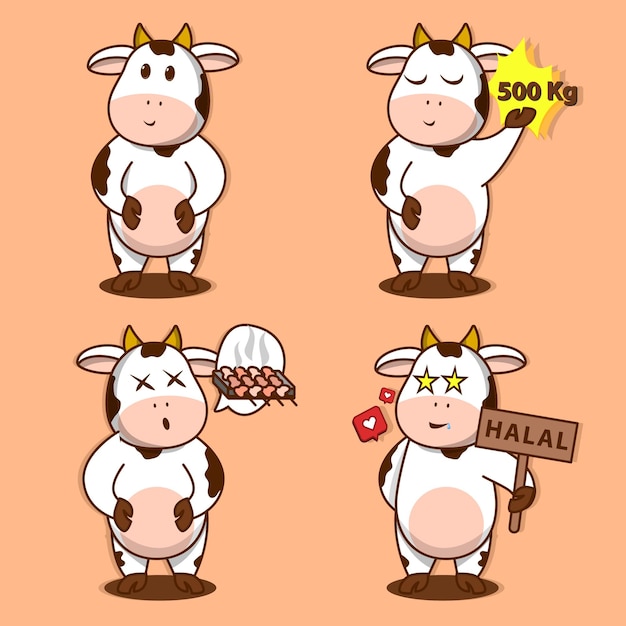 Cow vector cute