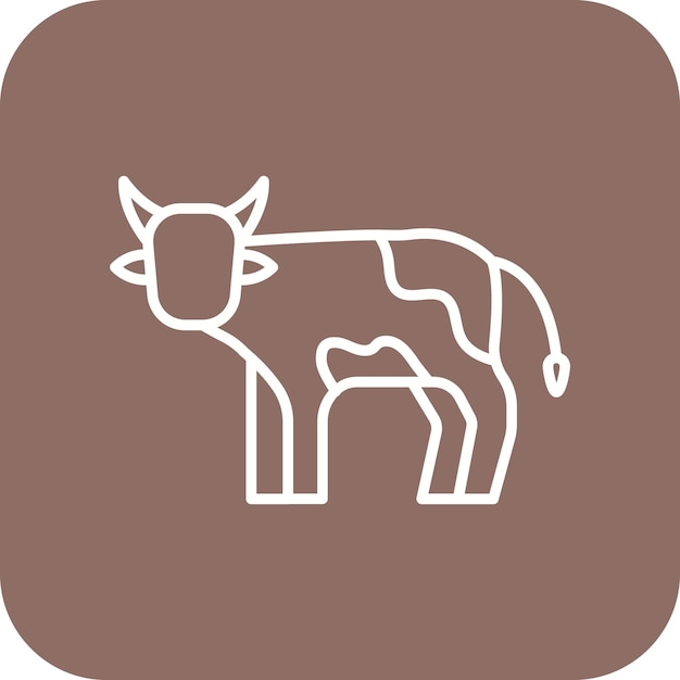 Cow vector icon Can be used for Village iconset