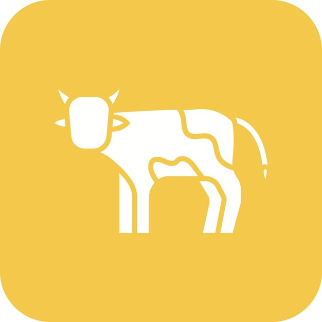 Cow vector icon can be used for village iconset