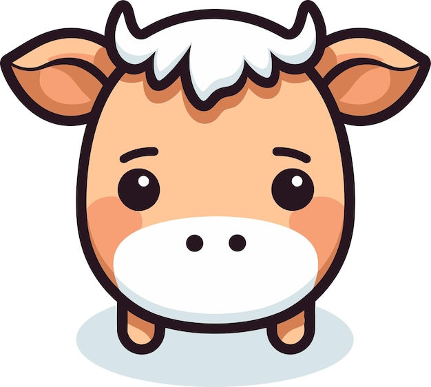 Vector cow vector portrait drawing vector graphic of happy cows