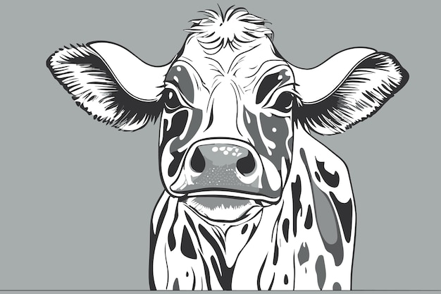 Vector cow vector