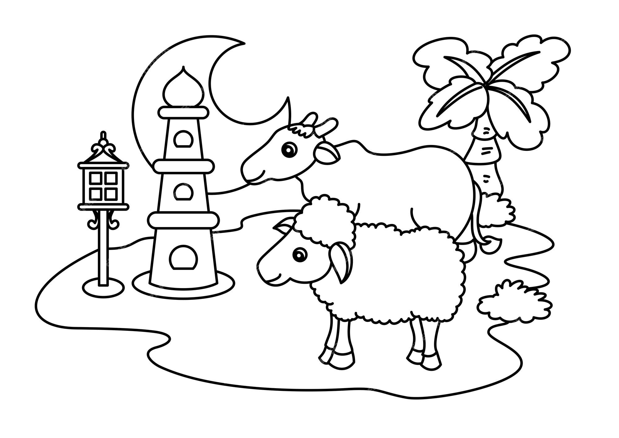 Goat coloring Vectors & Illustrations for Free Download   Freepik