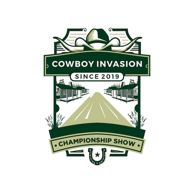 Vector cowboy badge