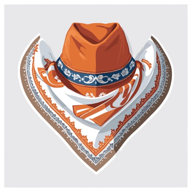 cowboy bandana vector op een witte achtergrond