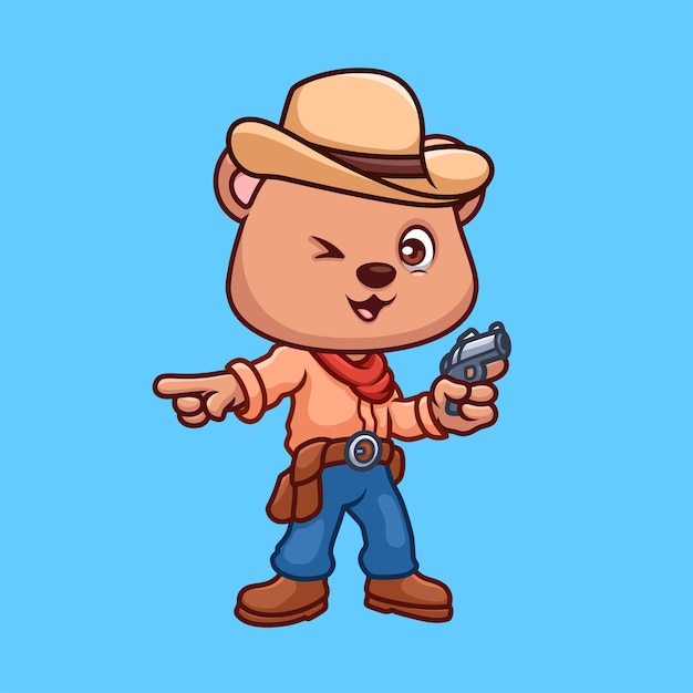 Cowboy Bear Leuke cartoon