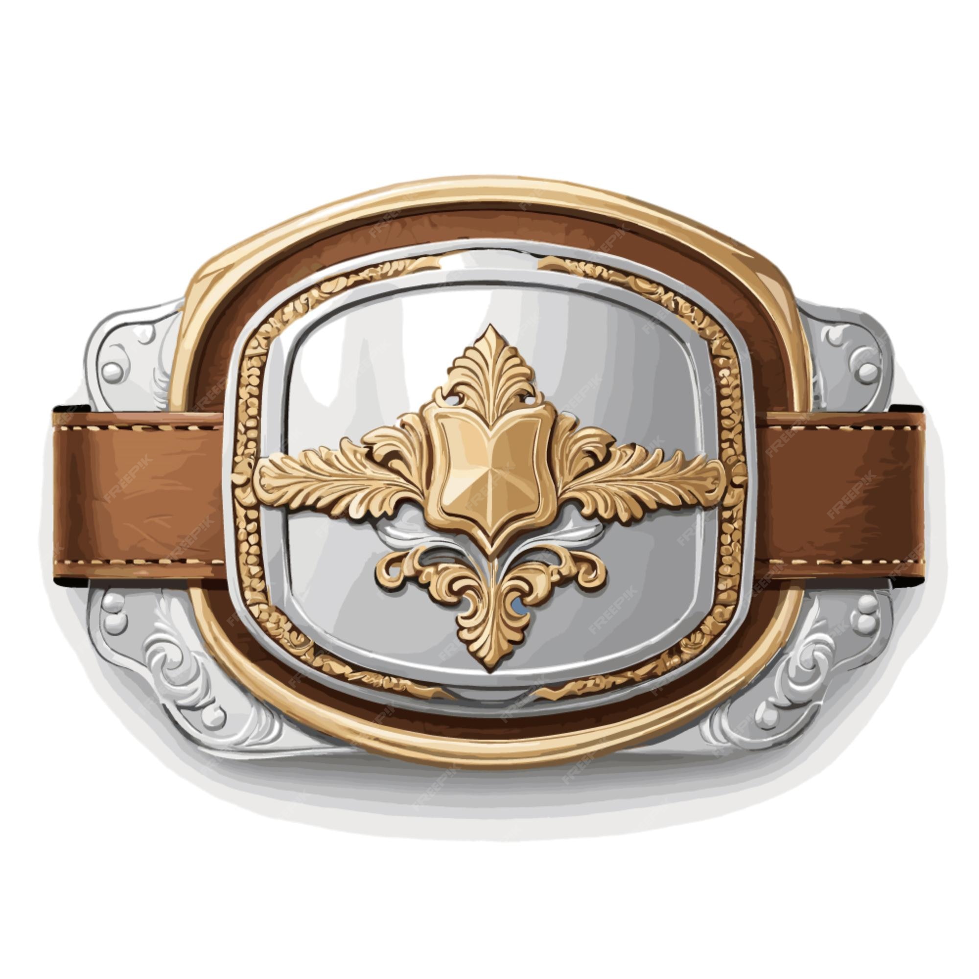Premium Vector | Cowboy belt vector on a white background