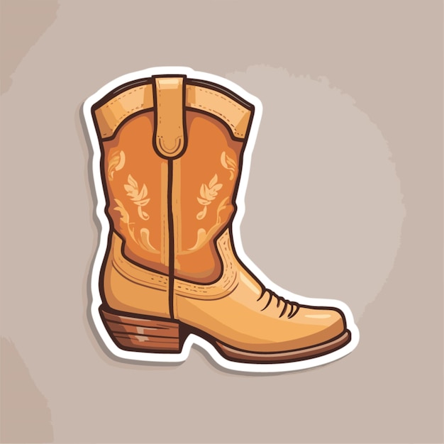 Vector cowboy boot cartoon vector