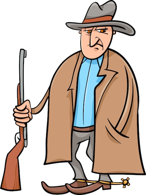 Illustrazione del fumetto del cowboy