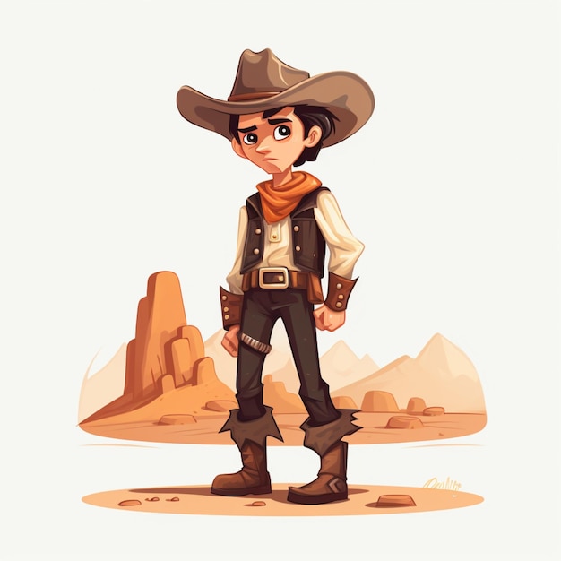 Vettore di cartoni animati di cowboy