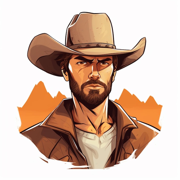 Vector cowboy cartoon vector