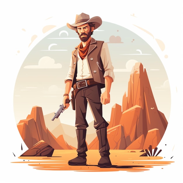 Cowboy cartoon vector