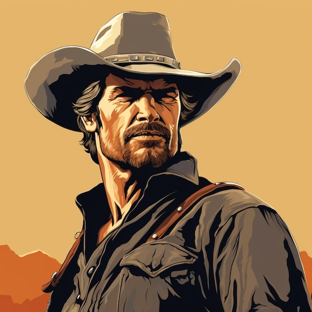 Cowboy cartoon vector