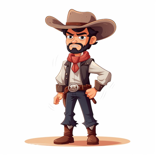 Vector cowboy cartoon vector