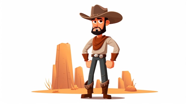 Vector cowboy cartoon vector