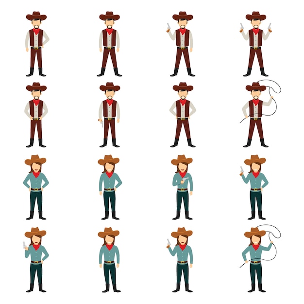 Cowboy character design vector