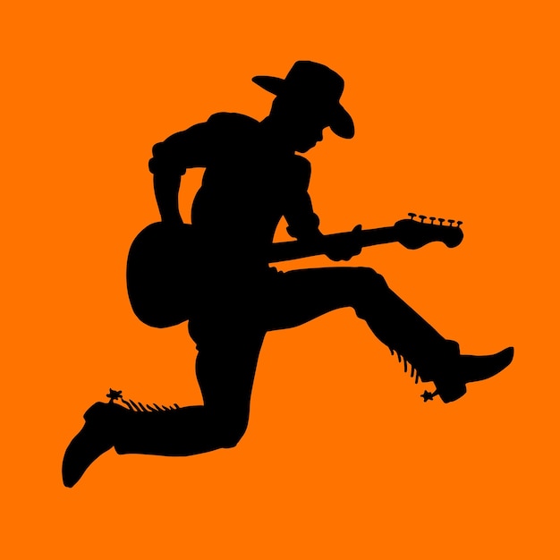 Vector cowboy guitarist 3