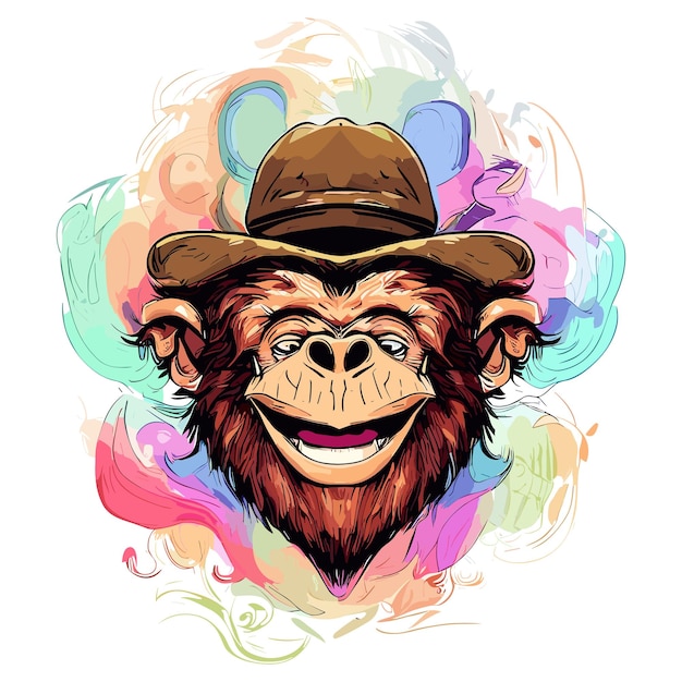 Cowboy Hat Delightful Ape